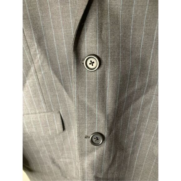 Burberry London wool cashmere blazer suit jacket gray pattern men's size 42L - Picture 4 of 5